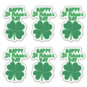 Fijne St. Patrick's Day Klaverblad  Sticker (Voorkant)