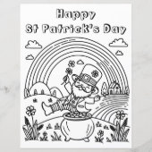 Fijne St Patrick's Day | kleurplaat (Voorkant)