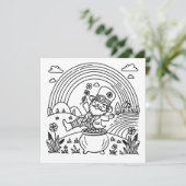 Fijne St Patrick's Day | kleurplaat Kaart (Staand voorkant)