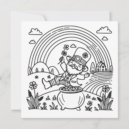 Fijne St Patrick's Day | kleurplaat Kaart (Voorkant)