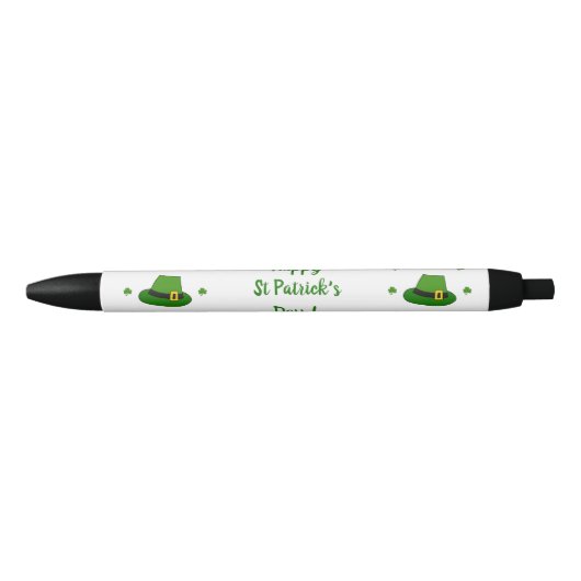 Fijne St Patrick's Day Minimalist Cute Black Ink Zwarte Inkt Pen (Voorkant)