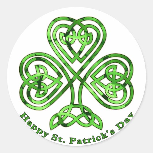 Fijne St. Patrick's Day! pols Ronde Sticker (Voorkant)