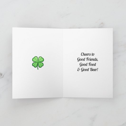 Fijne St Patrick's Day | Proost op groen bier Kaart (Binnen)