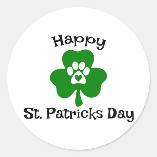 Fijne St. Patrick's Day ☘️🎉 Ronde Sticker (Voorkant)