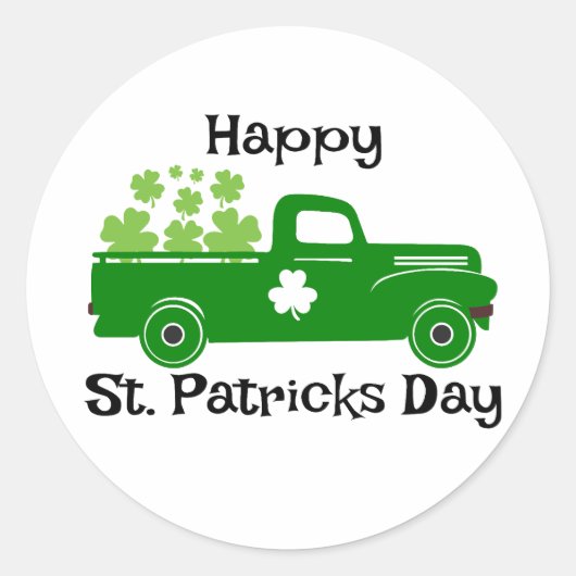 Fijne St. Patrick's Day ☘️🎉 Ronde Sticker (Voorkant)