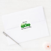 Fijne St. Patrick's Day ☘️🎉 Ronde Sticker (Envelop)