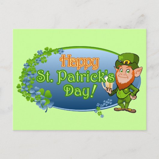 Fijne St. Patrick's Day (Ver 2) Briefkaart (Voorkant)