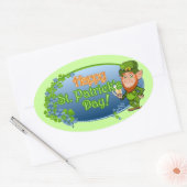 Fijne St. Patrick's Day (Ver 2) Ovale Sticker (Envelop)
