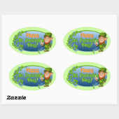 Fijne St. Patrick's Day (Ver 2) Ovale Sticker (Vel)