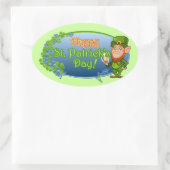 Fijne St. Patrick's Day (Ver 2) Ovale Sticker (Tas)
