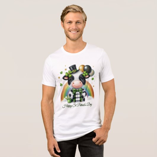 Fijne St. Patrick's Heren  Tri-Blend Shirt (Voorkant volledig)