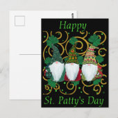 Fijne St. Patty's Dag GNOMEN Briefkaart (Voorkant / Achterkant)