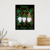 Fijne St. Patty's Dag GNOMEN Poster (Keuken)
