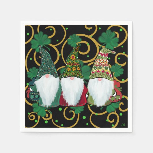 Fijne St. Patty's Dag GNOMES Servet (Voorkant)