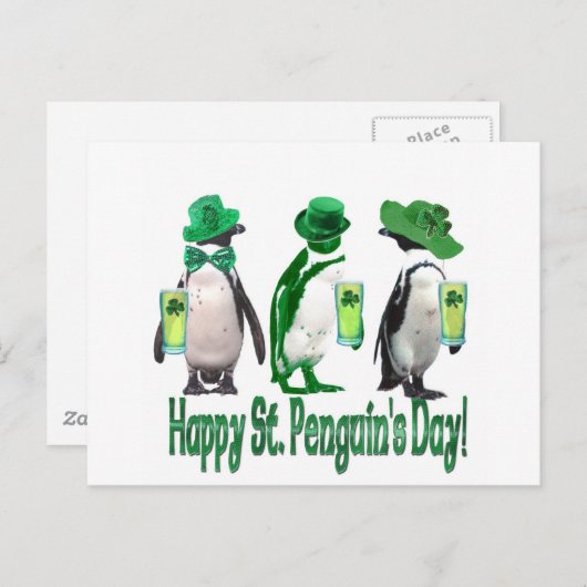 Fijne St. Pinguïn's Day Briefkaart (Voorkant / Achterkant)