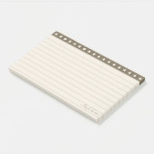 Fijne sterrenheader op bruin en zandbeige post-it® notes (Schuin)