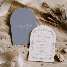 Fijne Stof met Bloemen in Stof Blauw Boho Chic Geb Kaart