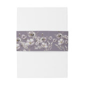 Fijne stoffige paarse bloem waterverf DarkPurple Uitnodigingen Wikkel (Achterkant Voorbeeld)