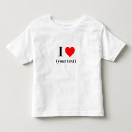 Fijne T-shirt voor peuters - Aangepast I heart (uw