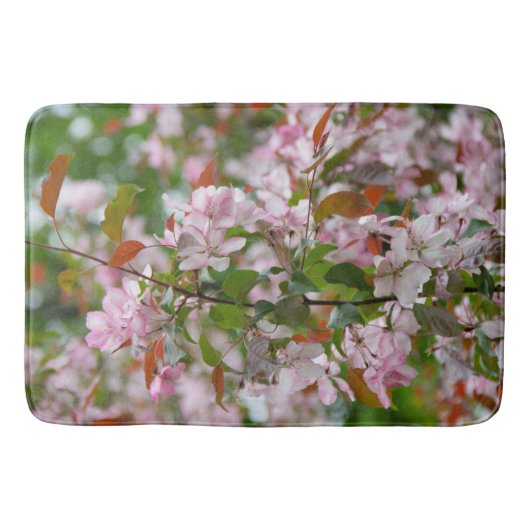 Fijne tak met bloemen appelboom badmat (Voorkant)