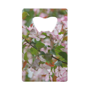 Fijne tak met bloemen appelboom creditkaart flessenopener