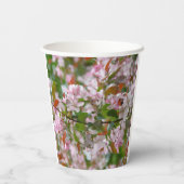 Fijne tak met bloemen appelboom papieren bekers (Achterkant)