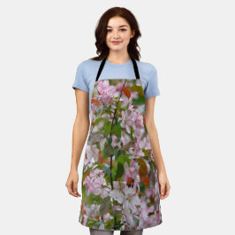 Fijne tak met bloemen appelboom schort