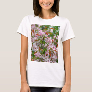 Fijne tak met bloemen appelboom t-shirt