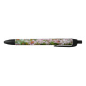 Fijne tak met bloemen appelboom zwarte inkt pen (Bodem)
