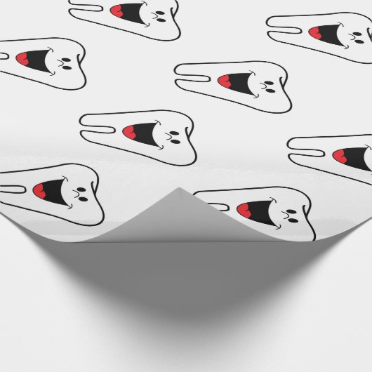 Fijne tanden op maat van uw tandheelkundige prakti cadeaupapier (Hoek)