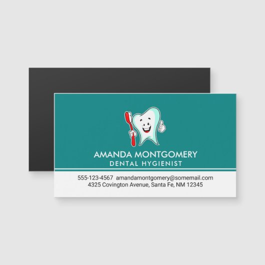 Fijne tandheelkundige verzorging met tandenborstel (Voorkant / Achterkant)