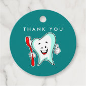 Fijne tandheelkundige verzorging met tandenborstel bedankjes labels (Voorkant)