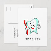 Fijne tandheelkundige verzorging met tandenborstel briefkaart (Voorkant / Achterkant)