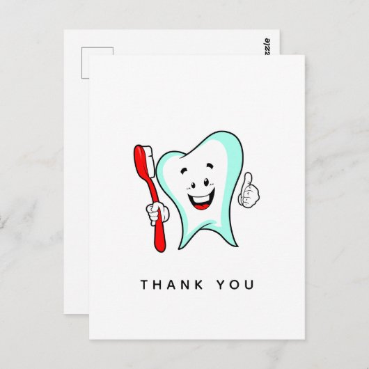 Fijne tandheelkundige verzorging met tandenborstel briefkaart (Voorkant / Achterkant)