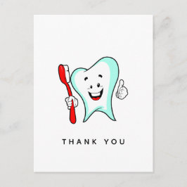Fijne tandheelkundige verzorging met tandenborstel briefkaart