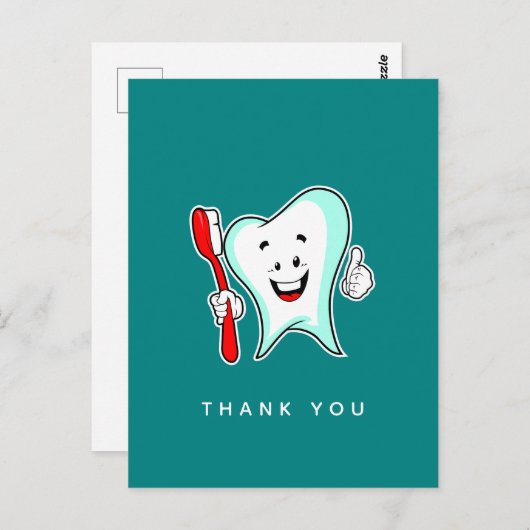 Fijne tandheelkundige verzorging met tandenborstel briefkaart (Voorkant / Achterkant)