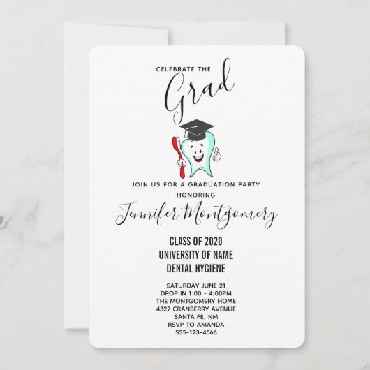 Fijne tandheelkundige verzorging met tandenborstel kaart (Voorkant)