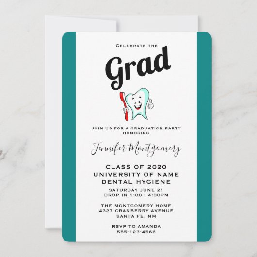 Fijne tandheelkundige verzorging met tandenborstel kaart (Voorkant)