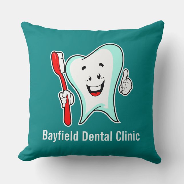 Fijne tandheelkundige verzorging met tandenborstel kussen (Voorkant)