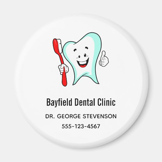 Fijne tandheelkundige verzorging met tandenborstel magneet (Voorkant)