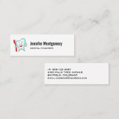 Fijne tandheelkundige verzorging met tandenborstel mini visitekaartje (Voorkant / Achterkant)