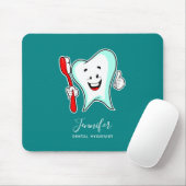 Fijne tandheelkundige verzorging met tandenborstel muismat (Met muis)