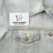 Fijne tandheelkundige verzorging met tandenborstel naamplaatje (In situ)