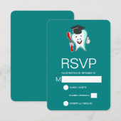 Fijne tandheelkundige verzorging met tandenborstel RSVP kaartje (Voorkant / Achterkant)