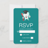 Fijne tandheelkundige verzorging met tandenborstel RSVP kaartje (Voorkant)