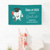 Fijne tandheelkundige verzorging met tandenborstel spandoek (Insitu)