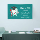 Fijne tandheelkundige verzorging met tandenborstel spandoek (Beurs)