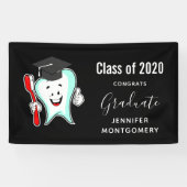 Fijne tandheelkundige verzorging met tandenborstel spandoek (Horizontaal)