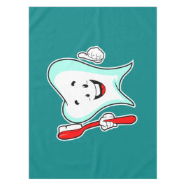 Fijne tandheelkundige verzorging met tandenborstel tafelkleed