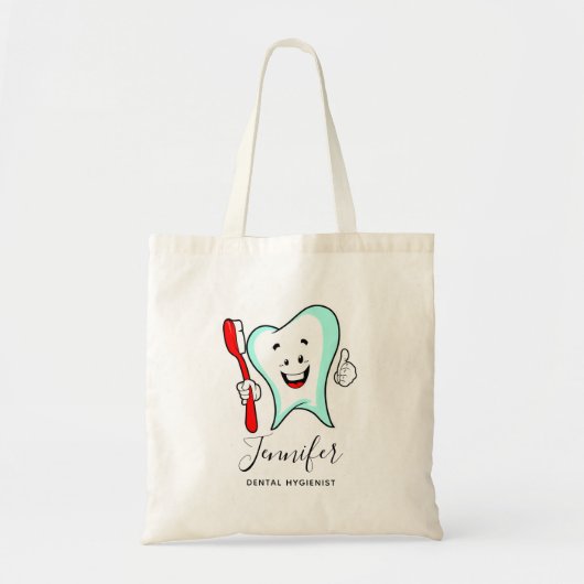 Fijne tandheelkundige verzorging met tandenborstel tote bag (Voorkant)